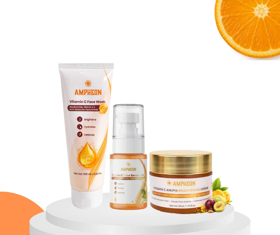 Vitamin C Glow Bundle: Cleanser, AM: PM Creme & Serum