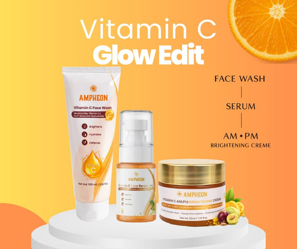 Vitamin C Glow Bundle: Cleanser, AM: PM Creme & Serum